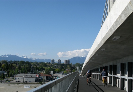 TransLink Provided all the funding for the Bicycle and Pedestrian Path on the Canada Line Bridge